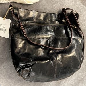 Hobo black leather bag